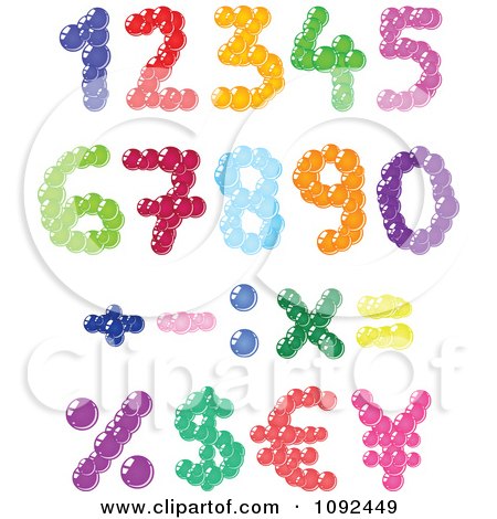 Clipart Colorful Bubble Number Design Elements - Royalty Free Vector Illustration by yayayoyo