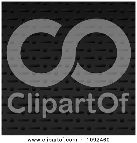 Clipart Black Perforated Metal Grid Texture Background - Royalty Free Vector Illustration by elaineitalia