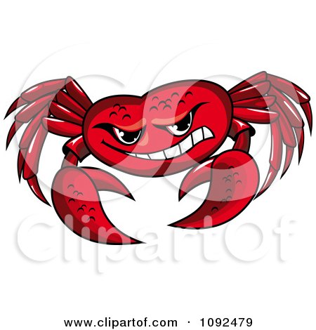 Clipart Evil Crab - Royalty Free Vector Illustration by Vector Tradition SM