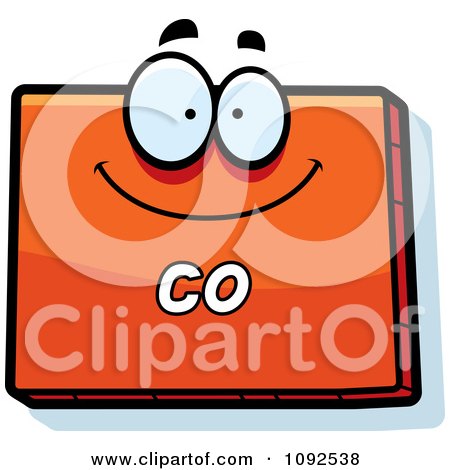 Clipart Happy Orange Colorado State Character - Royalty Free Vector Illustration by Cory Thoman