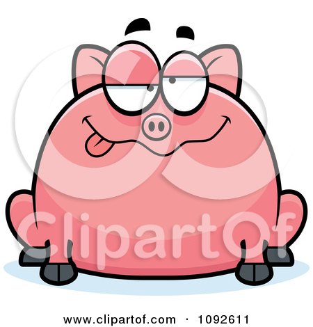 Clipart Chubby Goofy Pig - Royalty Free Vector Illustration by Cory Thoman