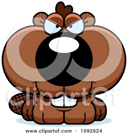 Clipart Sly Beaver - Royalty Free Vector Illustration by Cory Thoman