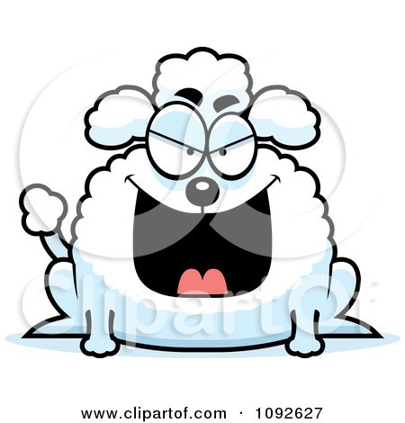 Clipart Chubby Evil Poodle - Royalty Free Vector Illustration by Cory Thoman