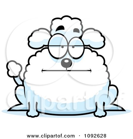 Clipart Chubby Bored Poodle - Royalty Free Vector Illustration by Cory Thoman
