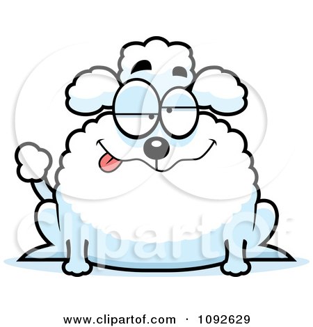 Clipart Chubby Goofy Poodle - Royalty Free Vector Illustration by Cory Thoman