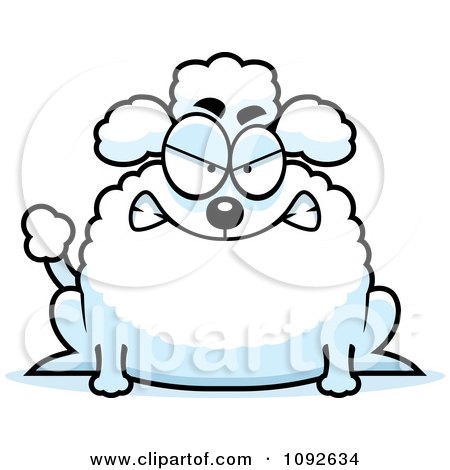 Clipart Chubby Mad Poodle - Royalty Free Vector Illustration by Cory Thoman