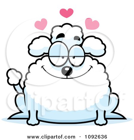 Clipart Chubby Poodle In Love - Royalty Free Vector Illustration by Cory Thoman