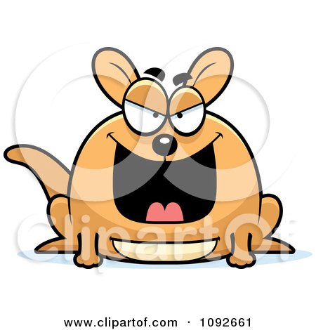 Clipart Chubby Evil Kangaroo - Royalty Free Vector Illustration by Cory Thoman