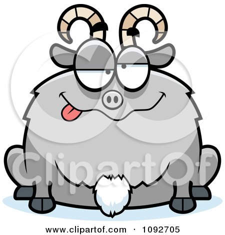Clipart Chubby Goofy Goat - Royalty Free Vector Illustration by Cory Thoman