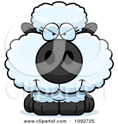 Clipart Sly Baby Sheep - Royalty Free Vector Illustration by Cory Thoman