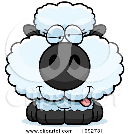 Clipart Goofy Baby Sheep - Royalty Free Vector Illustration by Cory Thoman