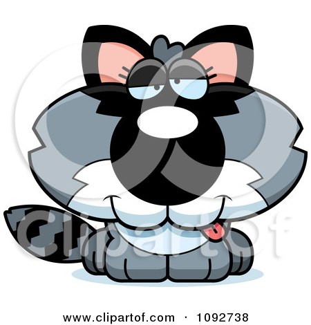 Clipart Goofy Baby Raccoon - Royalty Free Vector Illustration by Cory Thoman