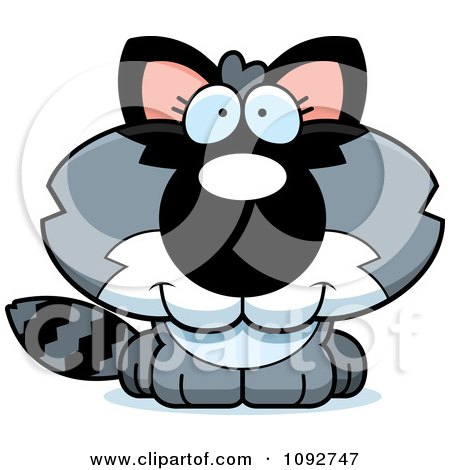 Clipart Cute Baby Raccoon - Royalty Free Vector Illustration by Cory Thoman