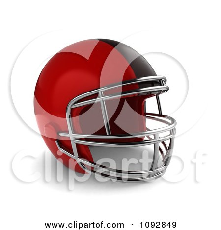 Clipart 3d Red Football Helmet - Royalty Free CGI Illustration by BNP Design Studio