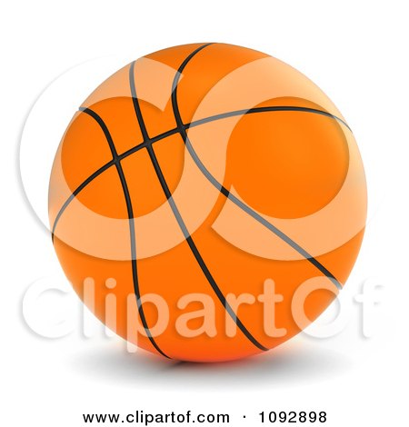 Clipart 3d Orange Basketball - Royalty Free CGI Illustration by BNP Design Studio