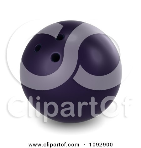Clipart 3d Purple Bowling Ball - Royalty Free CGI Illustration by BNP Design Studio