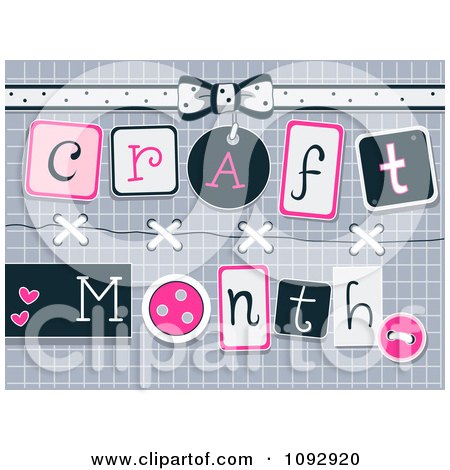 Clipart Craft Month Buttons And Design Elements - Royalty Free Vector Illustration by BNP Design Studio