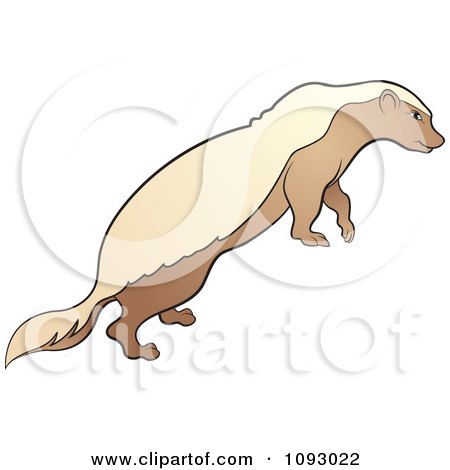 Clipart Brown Honey Badger - Royalty Free Vector Illustration by Lal Perera