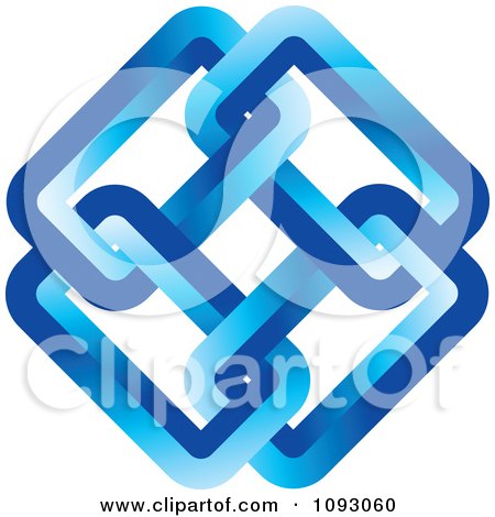 Clipart Blue Link Logo - Royalty Free Vector Illustration by Lal Perera