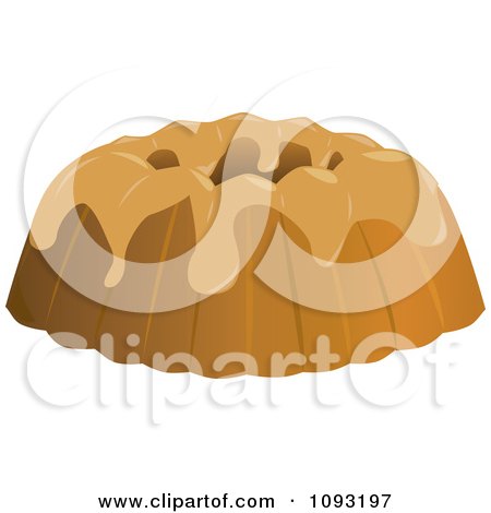 Clipart Frosted Bundt Cake - Royalty Free Vector Illustration by Randomway