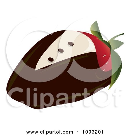 Clipart Chocolate Tux Strawberry - Royalty Free Vector Illustration by Randomway