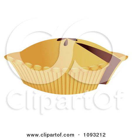 Clipart Pie With A Missing Slice - Royalty Free Vector Illustration by Randomway
