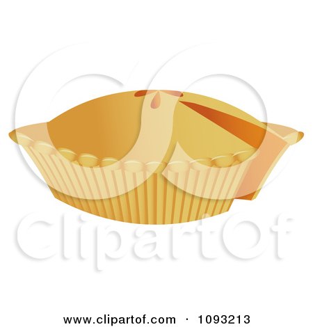 Clipart Orange Pie With A Missing Slice - Royalty Free Vector Illustration by Randomway