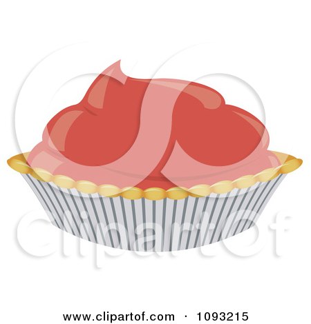 Clipart Pink Cream Pie - Royalty Free Vector Illustration by Randomway