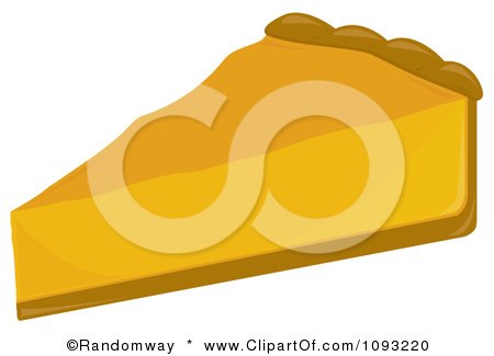 Clipart Slice Of Pumpkin Pie 1 - Royalty Free Vector Illustration by Randomway