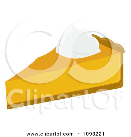 Clipart Slice Of Pumpkin Pie 2 - Royalty Free Vector Illustration by Randomway