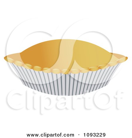 Clipart Baked Pie In A Pan - Royalty Free Vector Illustration by Randomway