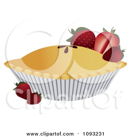 Clipart Strawberry Pie 3 - Royalty Free Vector Illustration by Randomway