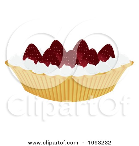Clipart Strawberry Pie 1 - Royalty Free Vector Illustration by Randomway