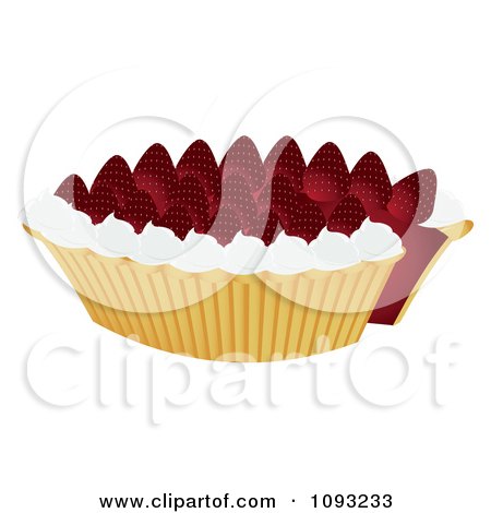 Clipart Strawberry Pie 2 - Royalty Free Vector Illustration by Randomway