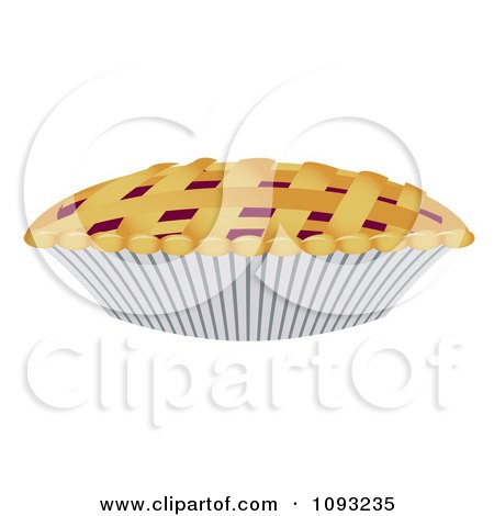 Clipart Cherry Pie With Woven Crust - Royalty Free Vector Illustration by Randomway