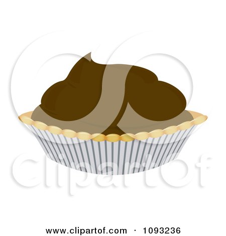 Clipart Chocolate Cream Pie - Royalty Free Vector Illustration by Randomway