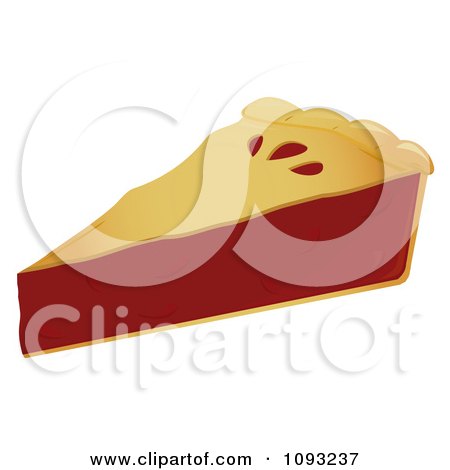 Clipart Serving Of Cherry Pie - Royalty Free Vector Illustration by Randomway