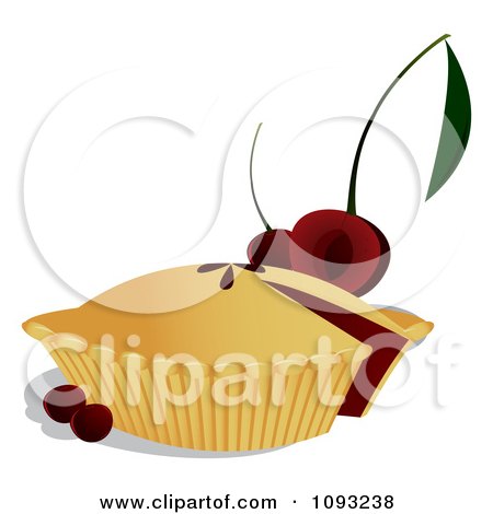 Clipart Cherry Pie - Royalty Free Vector Illustration by Randomway