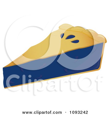 Clipart Serving Of Blueberry Pie - Royalty Free Vector Illustration by Randomway