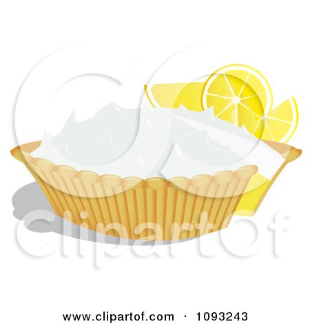 Clipart Lemon Meringue Pie 1 - Royalty Free Vector Illustration by Randomway