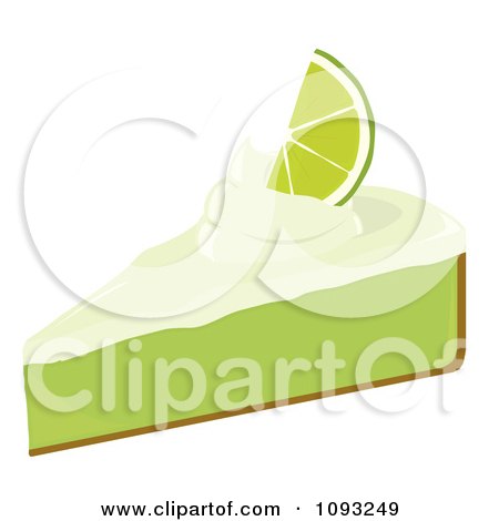 Clipart Slice Of Key Lime Pie 2 - Royalty Free Vector Illustration by Randomway
