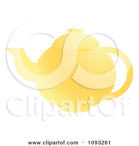 Clipart Yellow Tea Pot - Royalty Free Vector Illustration by Randomway