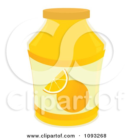 Clipart Jar Of Orange Marmalade Jam - Royalty Free Vector Illustration by Randomway
