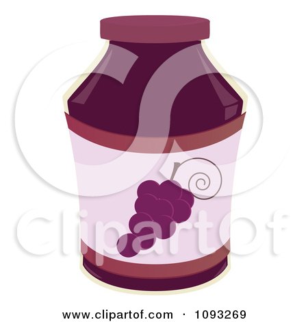 Clipart Jar Of Grape Jam - Royalty Free Vector Illustration by Randomway