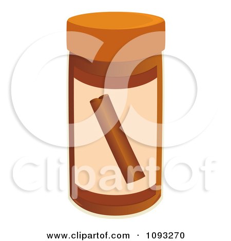 Clipart Spice Bottle Of Cinnamon Flavoring - Royalty Free Vector Illustration by Randomway