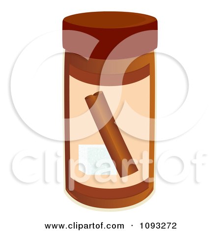 Clipart Bottle Of Cinnamon Sugar - Royalty Free Vector Illustration by Randomway