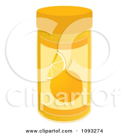Clipart Spice Bottle Of Orange Zest Flavoring - Royalty Free Vector Illustration by Randomway