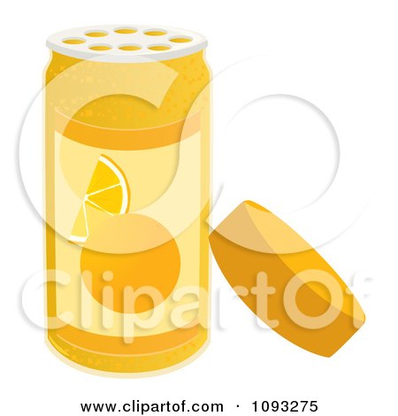 Clipart Open Spice Bottle Of Orange Zest Flavoring - Royalty Free Vector Illustration by Randomway