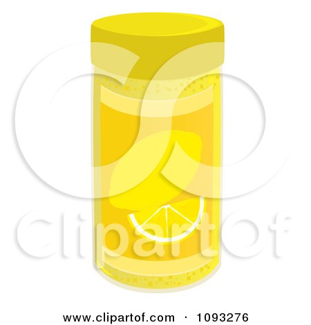 Clipart Spice Bottle Of Lemon Zest Flavoring - Royalty Free Vector Illustration by Randomway