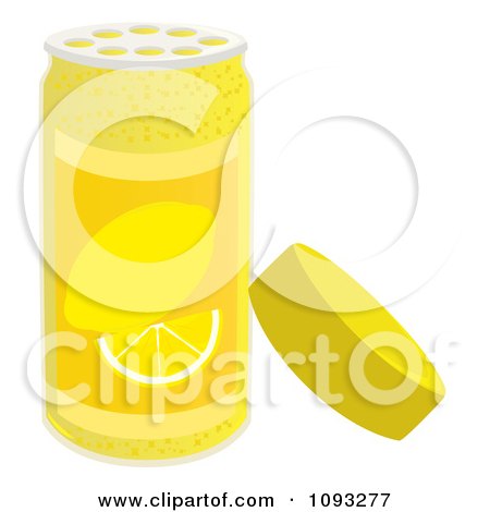 Clipart Open Spice Bottle Of Lemon Zest Flavoring - Royalty Free Vector Illustration by Randomway